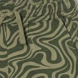 Fame Forever By Lifestyle Olive Cotton Regular Fit Printed Shorts image 3