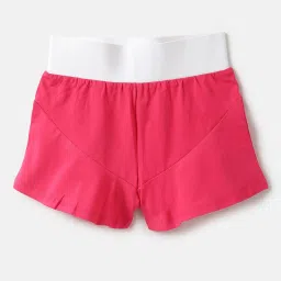 United Colors of Benetton Kids Fuchsia Solid Shorts image 1