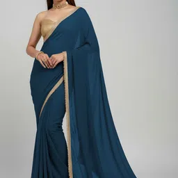Rensa Zari Pure Georgette Saree-picture-13