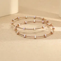 P.N.Gadgil Jewellers 18K Barrel Blush Gold Bangles for Women-picture-40