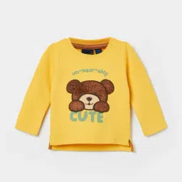 Juniors by Lifestyle Boys Mustard Cotton Printed T-Shirt-picture-17