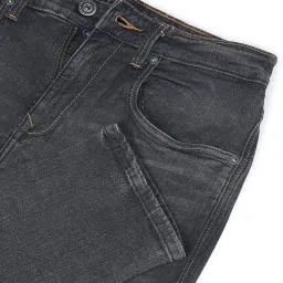 AD by Arvind Dark Grey Slim Fit Lightly Washed Jeans image 4