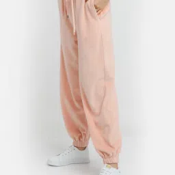 Zink London Pink Cotton Joggers image 3