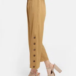 Zink London Brown Buttoned Pants image 3
