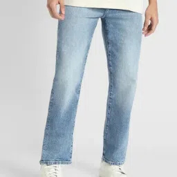 American Eagle Blue Cotton Regular fit Solid Jeans-picture-17