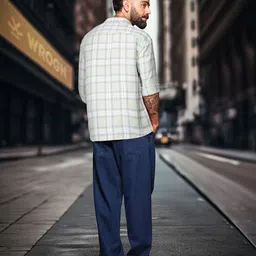 WROGN Oversized Fit Opaque Checked Casual Shirt image 1