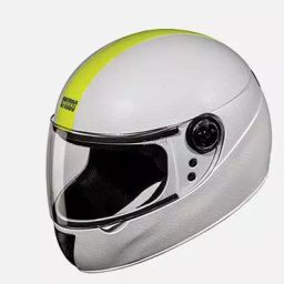 Studds White With Fluorescent Yellow Strip Xtra Large (600 mm) Full Face Helmet, Chrome Elite-picture-33