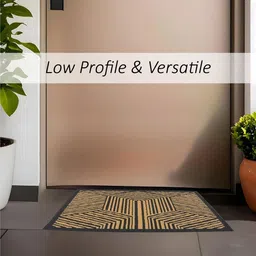Aura Set Of 2 Brown & Grey Chevron-Designed Anti-Skid Doormat image 3