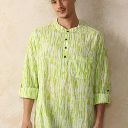 Moara Leheriya Printed Straight Pure Cotton Kurta with Trousers image 4