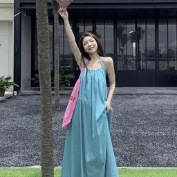 LULU & SKY Women Halter Neck A-Line Dress-picture-17