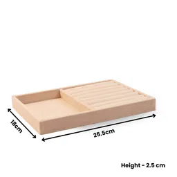 THE BIG TROVE Cream-Coloured Set of 1 Reusable Jewellery Organiser Organisers image 5