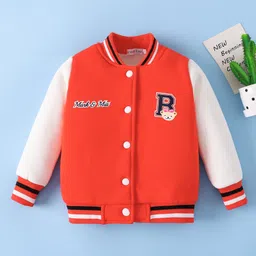 Mark & Mia Full Sleeves Bomber Jacket With Bear Print - Red-picture-17