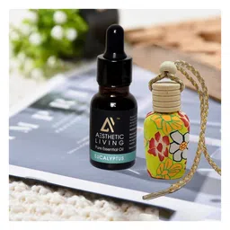 Aesthetic Living Car Aromatizer/ Diffuser Bottle with Eucalyptus Essential Oil - 15ml image 2