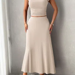 StyleCast Round Neck Top With Skirt Co-Ords-image-83