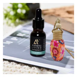 Aesthetic Living Car Aromatizer/ Diffuser Bottle with Eucalyptus Essential Oil - 15ml image 3