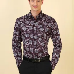 Allen Solly Men Floral Printed Spread Collar Pure Cotton Formal Shirt-picture-22