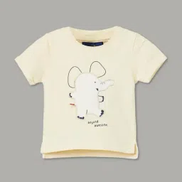 Juniors by Lifestyle Boys Off White Cotton Embroidery T-Shirt-image-21