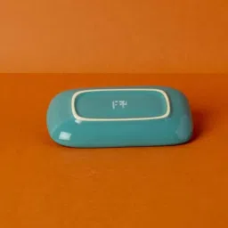 Freedom Tree Luna Blue Solid Handcrafted Ceramic Rectangle Palette - Set Of 2 image 2