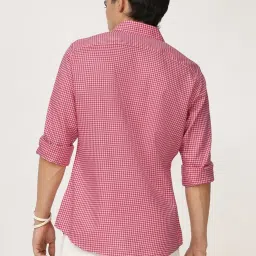 Andamen Red Regular Fit Check Shirt image 2