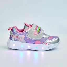 Fame Forever by Lifestyle Kids Lilac & Silver Velcro Shoes image 2