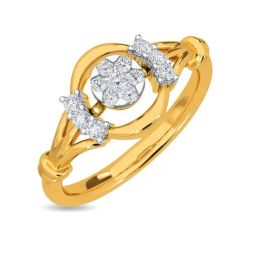 Kisna Diamond & Gold Jewellery Shianne 14k (585) Diamond & Gold Ring For Women-picture-34