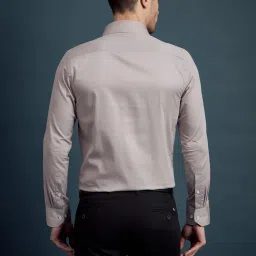 Louis Stitch Grey Cotton Slim Fit Shirt image 2