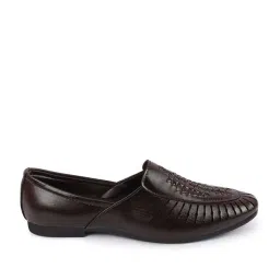 Fausto Men's Dark Brown Casual Juttis image 2