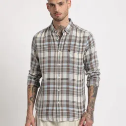 The Bear House Multicolored Cotton Slim Fit Checks Shirt-picture-20