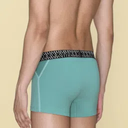 XYXX Atlas Blue Cotton Regular Fit Printed Trunks image 2