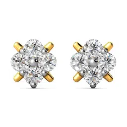 Joyalukkas 18k Yellow Gold & Diamond Stud Earrings for Girls-image-31