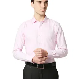 Park Avenue Pink Slim Fit Shirt-image-33