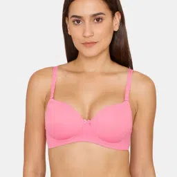 Zivame Pink Non Wired Padded T Shirt Bra-image-25