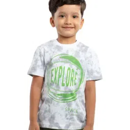 Under Fourteen Only Boys Grey & Green Printed T-Shirt-picture-29