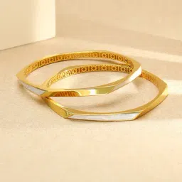 P.N.Gadgil Jewellers 18K Shine Stripe Gold Bangles for Women-image-85
