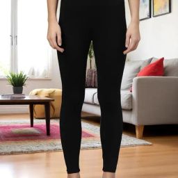 Kryptic Black Cotton Slim Fit Leggings-picture-20