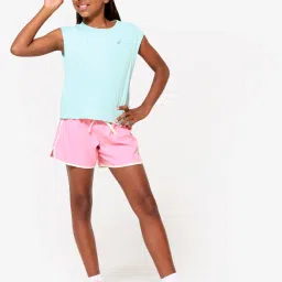 Decathlon Girls Mint Green Multisports 2-In-1 Breathable T-Shirt image 2