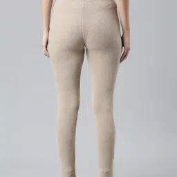 Go Colors! Beige Mid Rise Leggings image 2