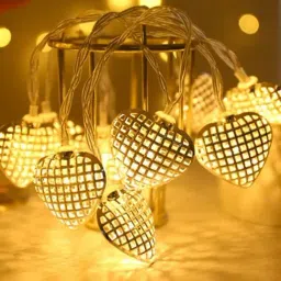 Homesake String Lights Moroccan Copper Lights 5M 14LED for Decoration (Warm White) Golden Heart-picture-15