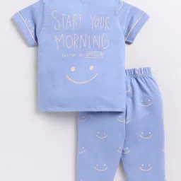 Clt.s Kids Blue Printed Shirt with Pants image 2