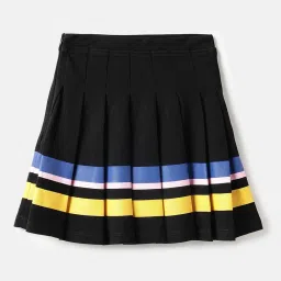 United Colors of Benetton Girls Black Cotton Skirts image 2