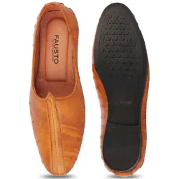 Fausto Men's Tan Casual Juttis image 4
