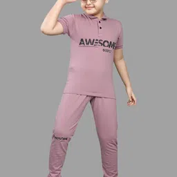 US Fly Boys Printed Polo Collar Neck T-shirt With Trousers Clothing Set-image-16