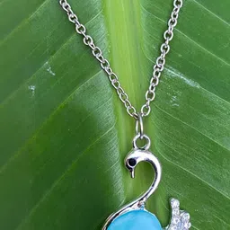 KALAFICIAL Rhodium-Plated Artificial Stone Pendants with Chains-picture-26