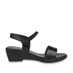 Shoetopia Women's Black Ankle Strap Sandals image 2