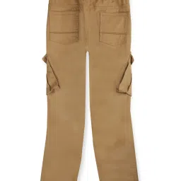 Gini & Jony Boys Khaki Solid Trousers image 2