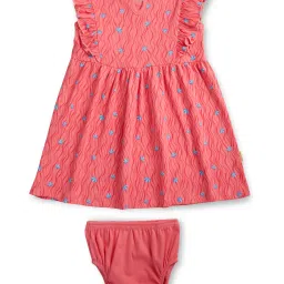 gj baby GJ babyPink Printed Dress with Bloomers image 2