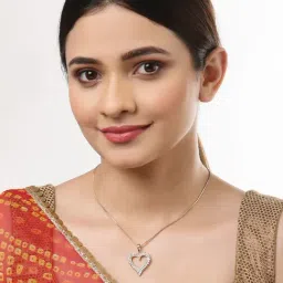 Zeneme Gold Plated CZ Studded Pendants Chain Pack of 3 image 2