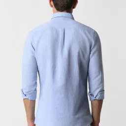 Van Heusen Blue Slim Fit Texture Shirt image 2