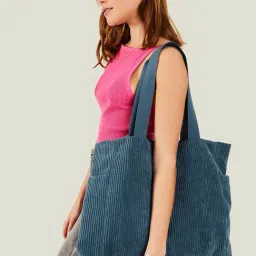 Accessorize London Blue Striped Tote Handbag-image-11