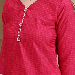 KALINI Women Printed Cotton Blend Kurta Sets With Dupatta image 3